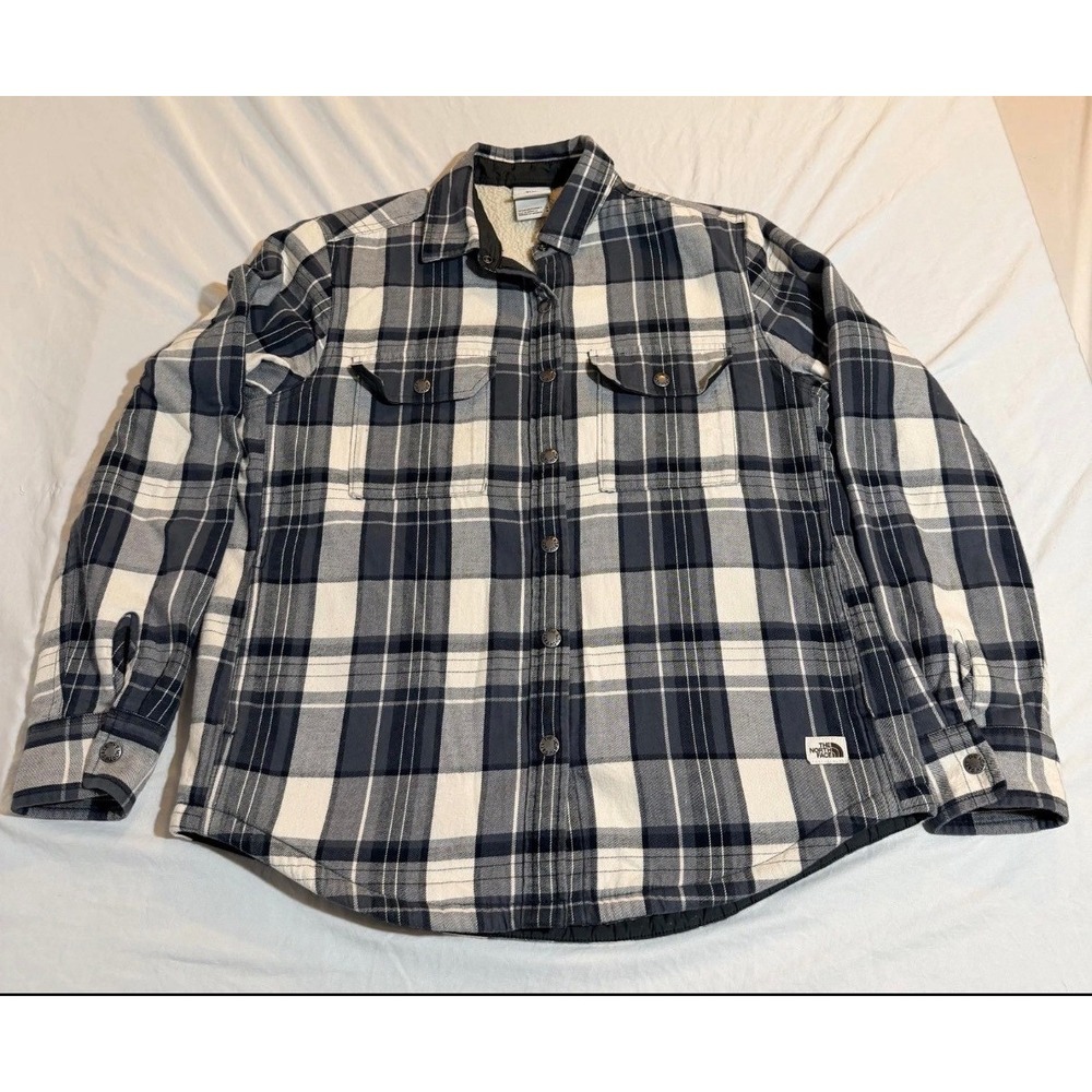 The North Face Womens Insulated Fleece Lined Flannel Shirt Size Medium